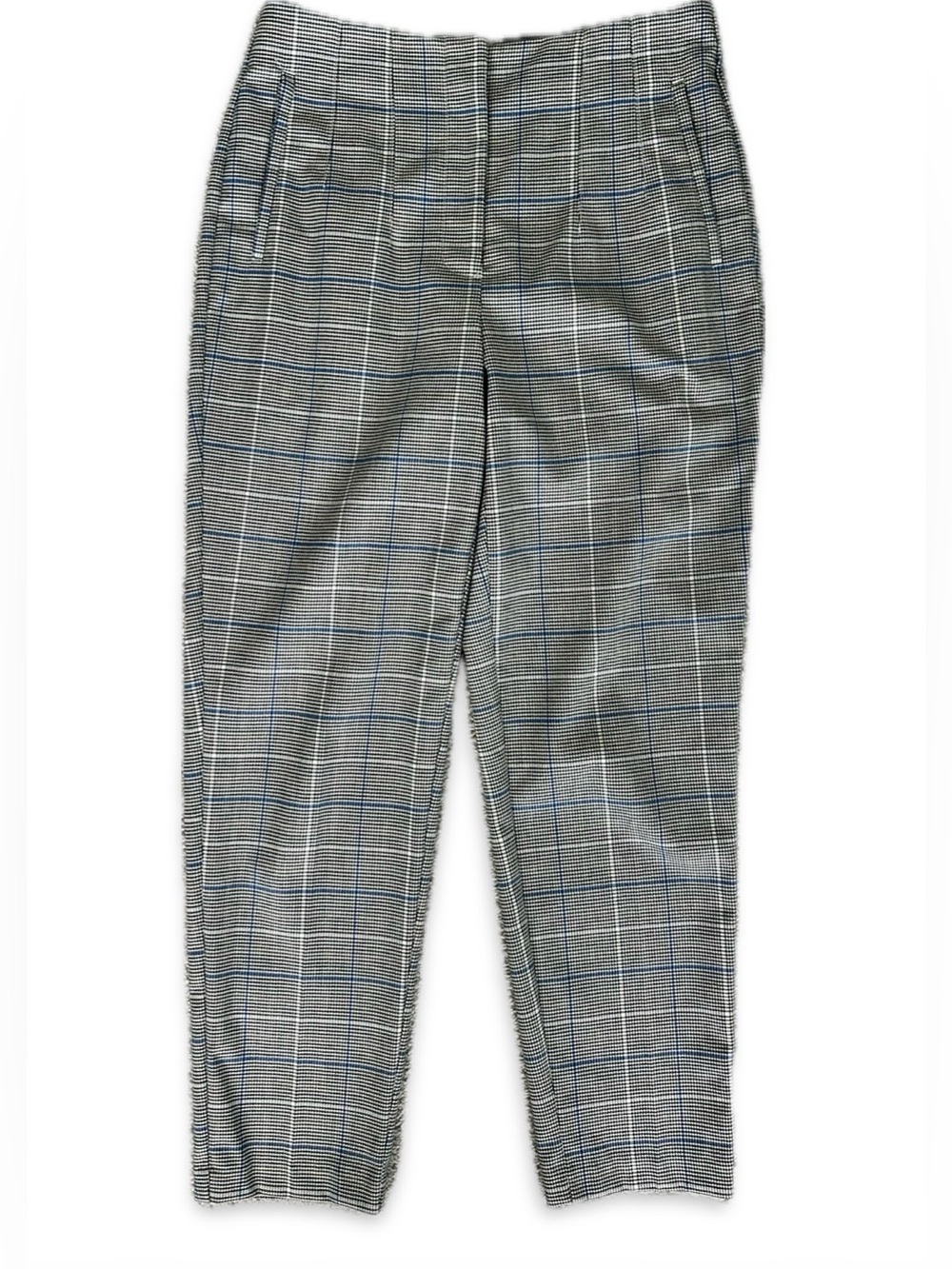 EUC Nine West Black & blue Tapered Plaid Dress Pants size 4